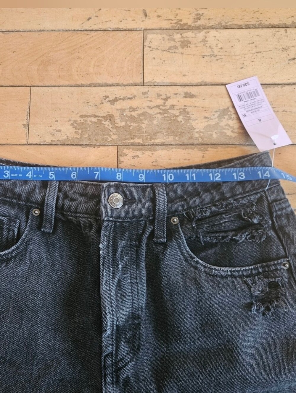 Wild Fable Black Distressed Rolled-Hem Jean Shorts - Picture 7 of 7